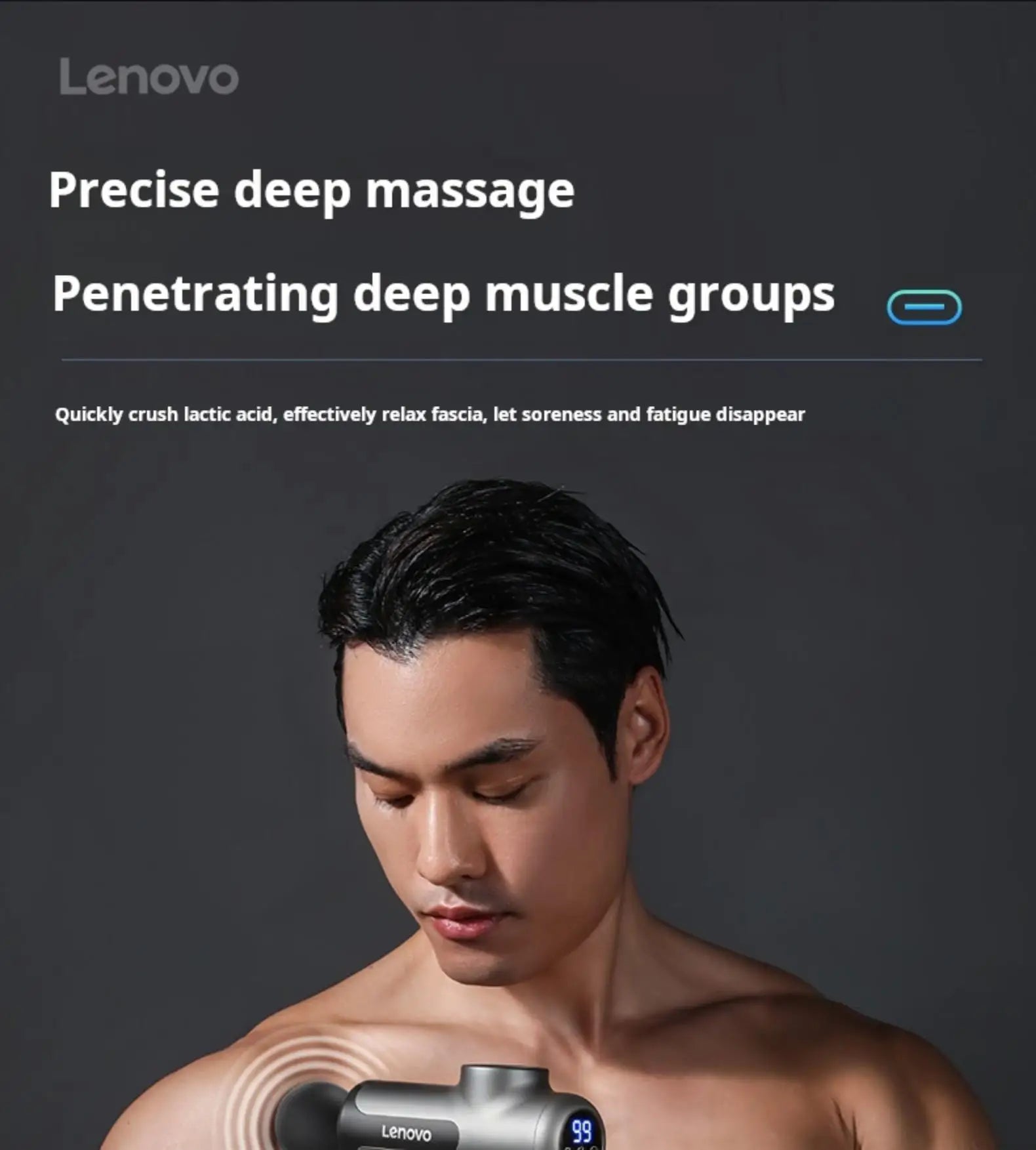 Lenovo Fascia Gun – Deep Muscle Relief & Fitness Relaxation Equipment