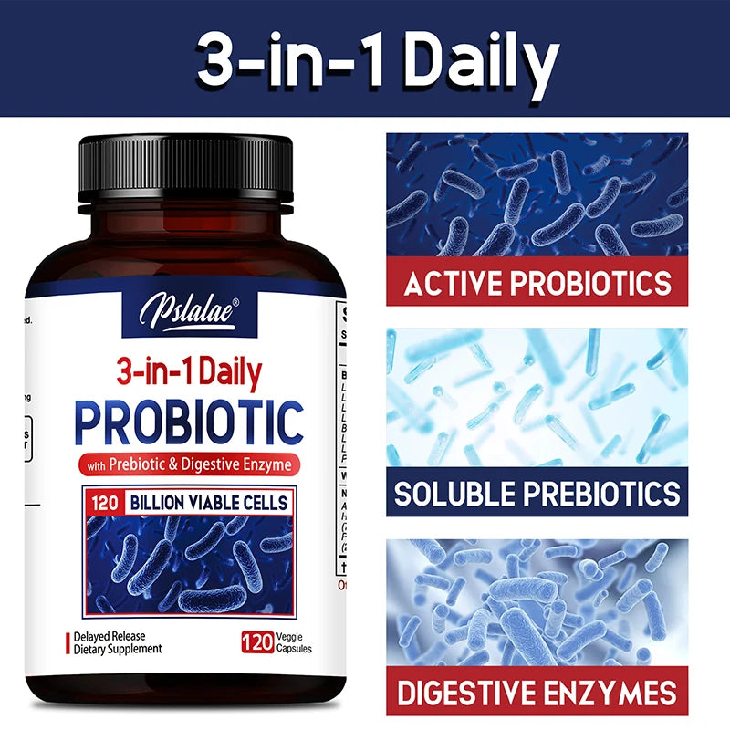 Probiotics + Prebiotics & Digestive Enzymes – Supports Digestion & Immunity