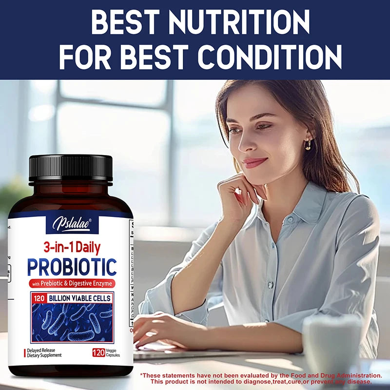 Probiotics + Prebiotics & Digestive Enzymes – Supports Digestion & Immunity