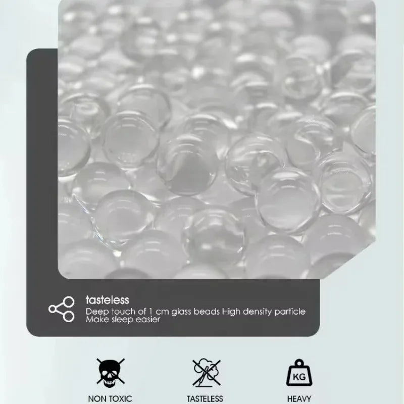 15lbs Weighted Blanket for Adults – Double-Sided Cotton with Glass Beads