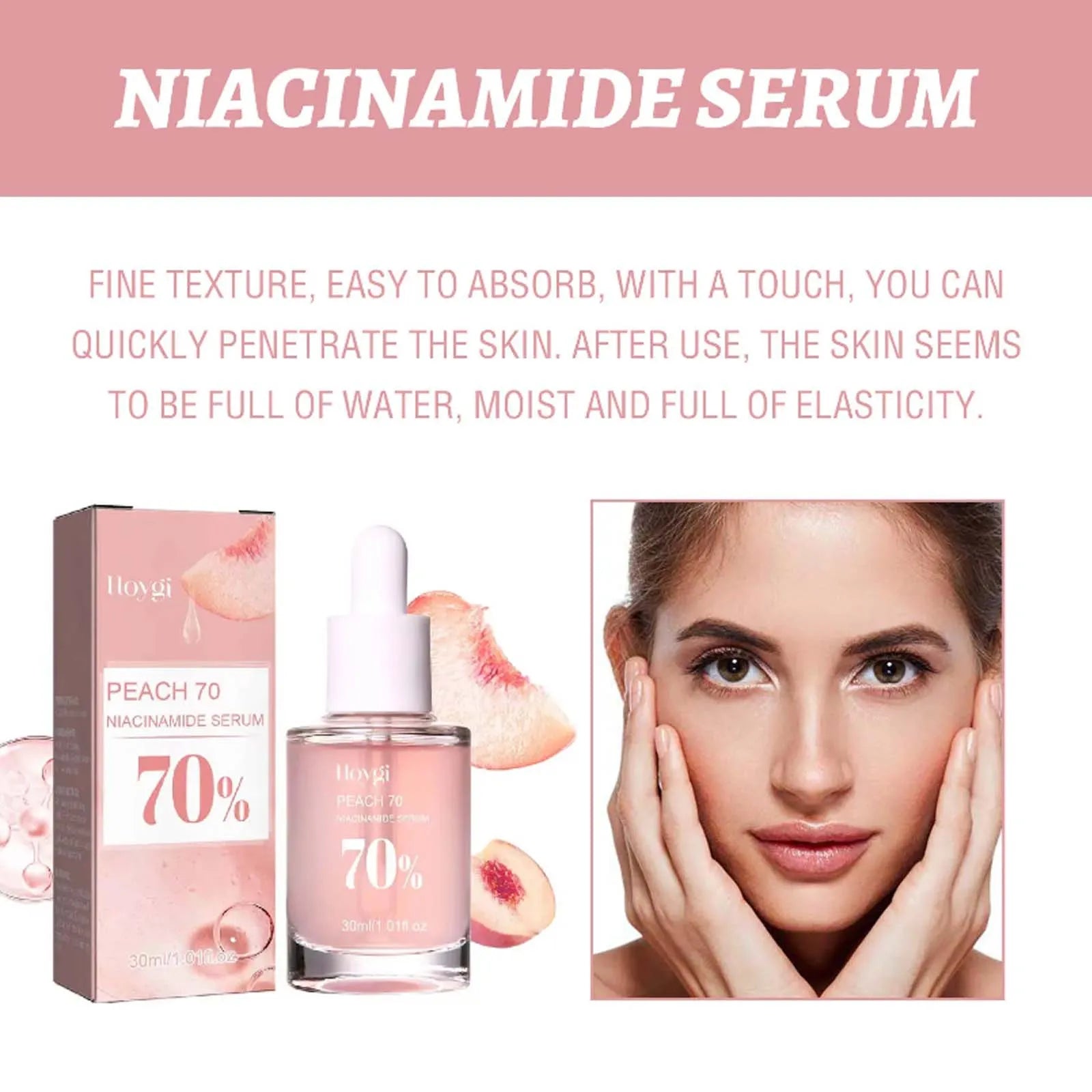 Peach 70% Niacinamide Facial Serum – Brightening, Pore-Refining & Moisturizing