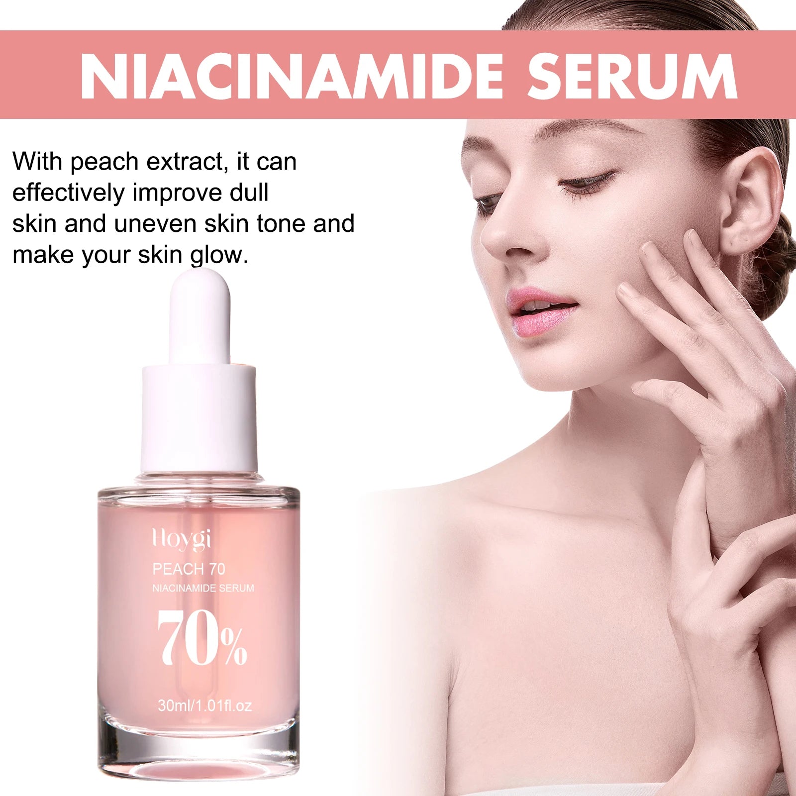 Peach 70% Niacinamide Facial Serum – Brightening, Pore-Refining & Moisturizing