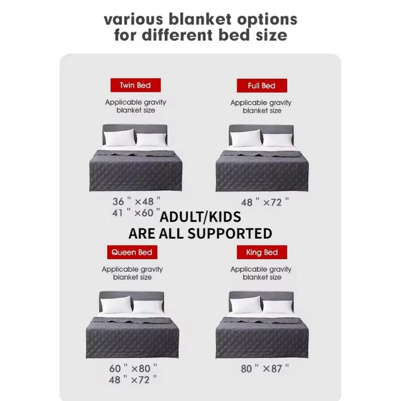 15lbs Weighted Blanket for Adults – Double-Sided Cotton with Glass Beads