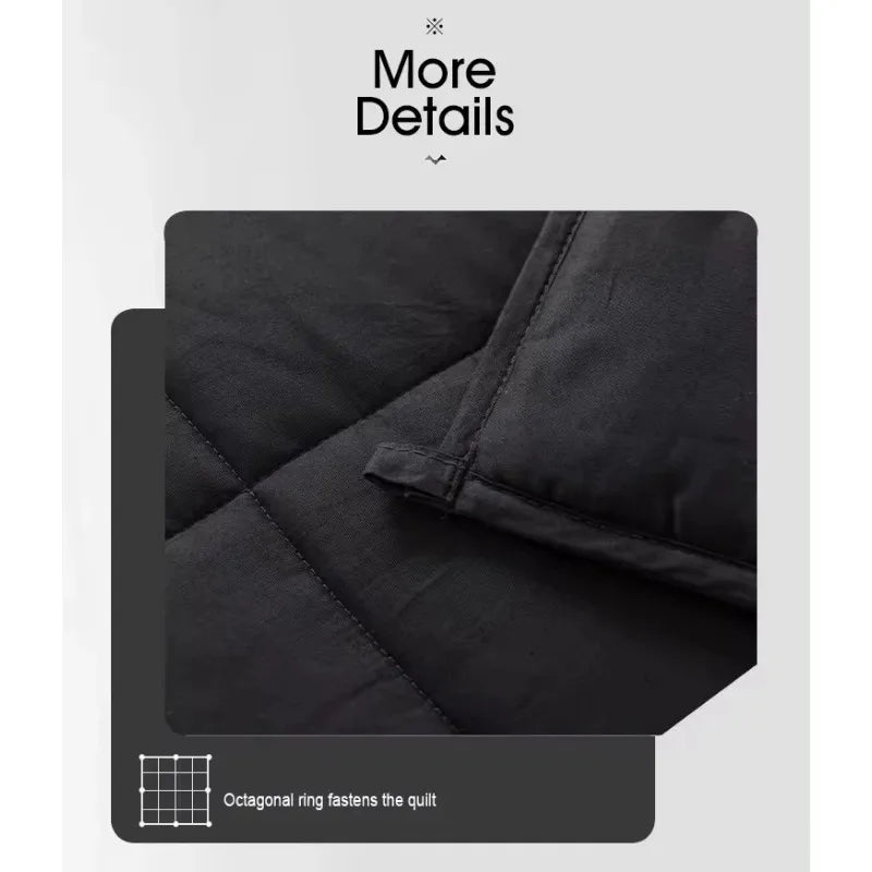 15lbs Weighted Blanket for Adults – Double-Sided Cotton with Glass Beads