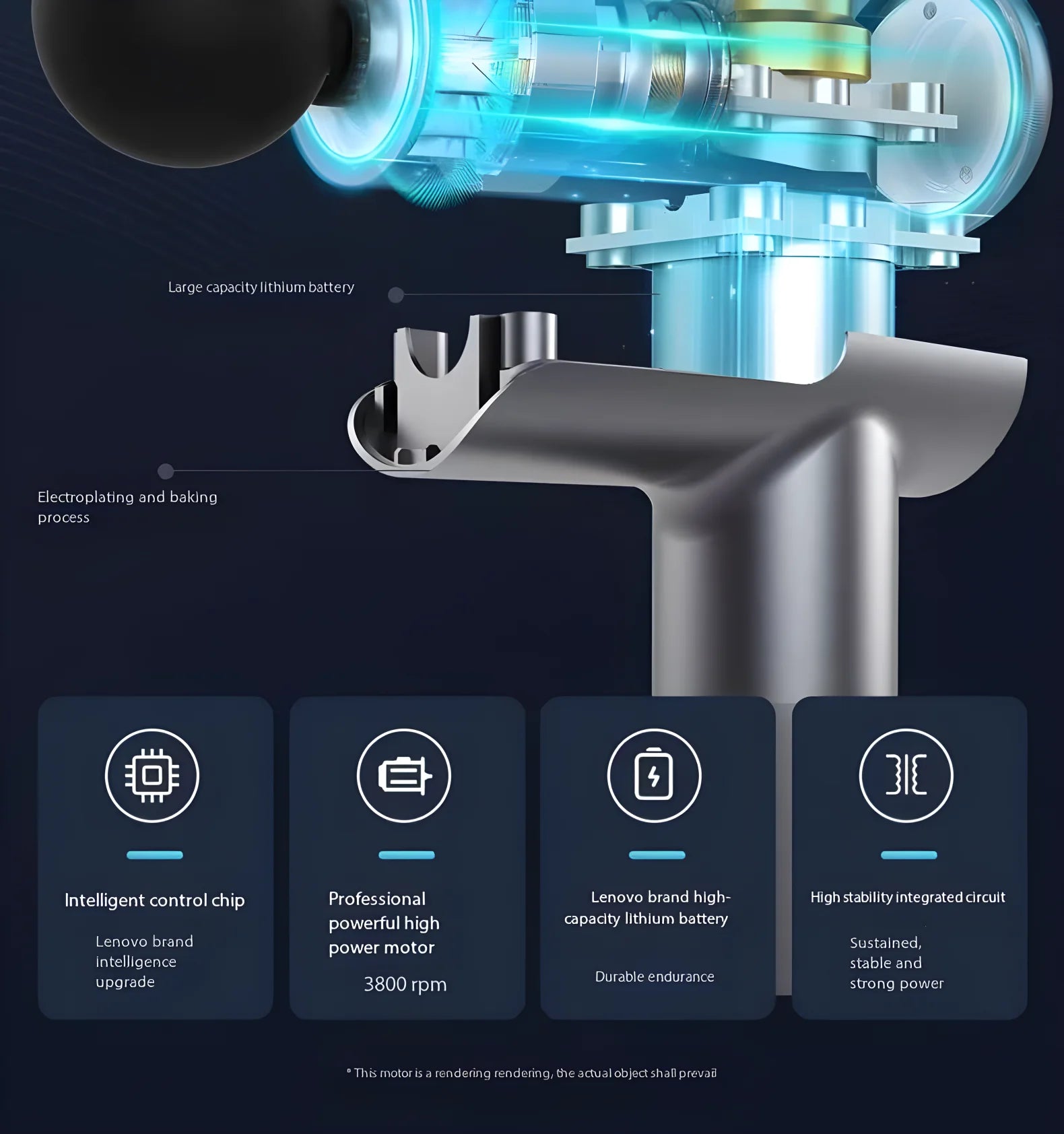 Lenovo Fascia Gun – Deep Muscle Relief & Fitness Relaxation Equipment