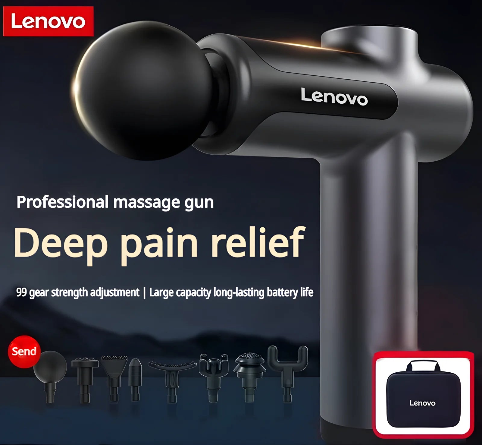 Lenovo Fascia Gun – Deep Muscle Relief & Fitness Relaxation Equipment