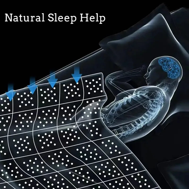 15lbs Weighted Blanket for Adults – Double-Sided Cotton with Glass Beads