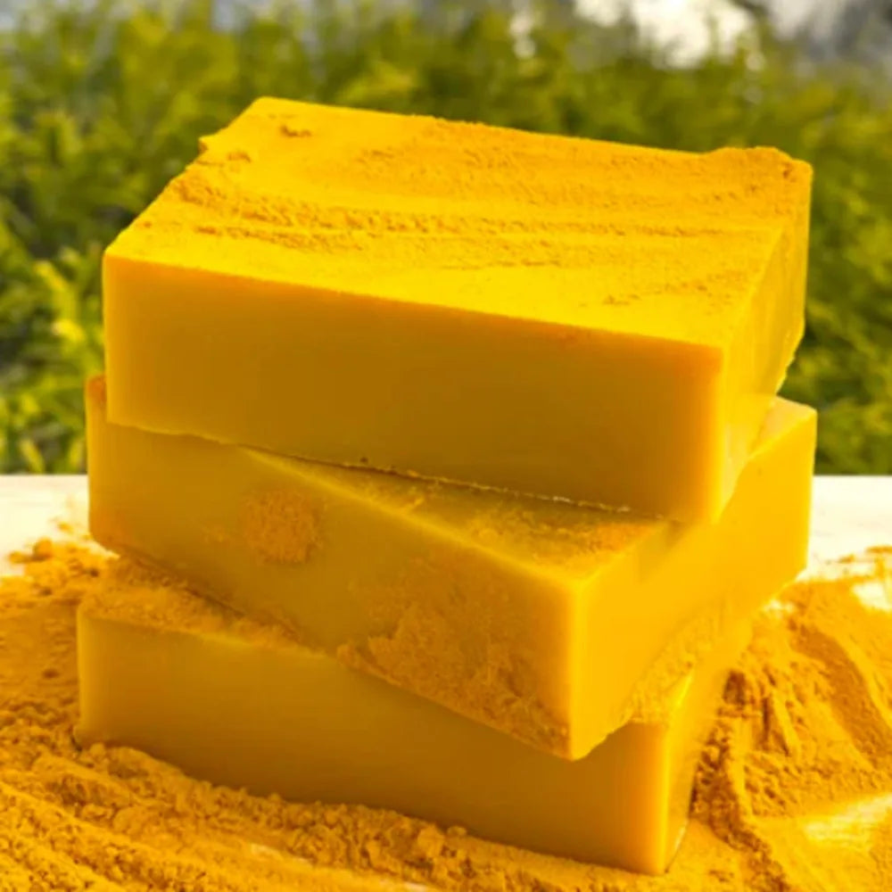 2pcs Turmeric & Lemon Soap – Brightening, Acne-Fighting & Skin Toning for Face & Body