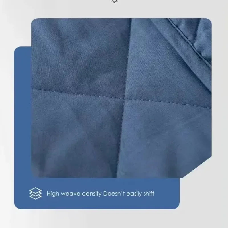 15lbs Weighted Blanket for Adults – Double-Sided Cotton with Glass Beads