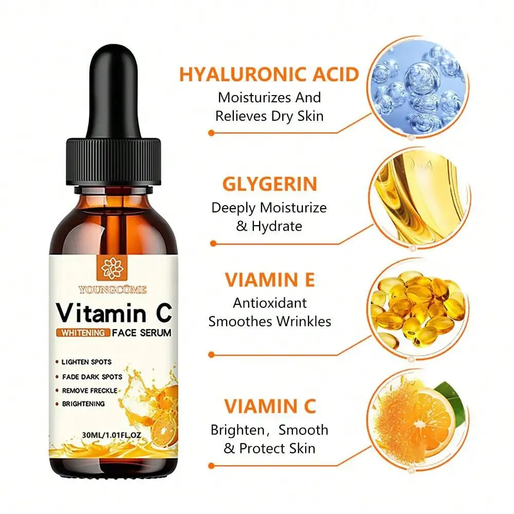 Vitamin C Facial Essence with Hyaluronic Acid – Dark Spot Correcting & Moisturizing, 30ml