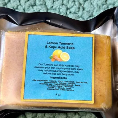 2pcs Turmeric & Lemon Soap – Brightening, Acne-Fighting & Skin Toning for Face & Body