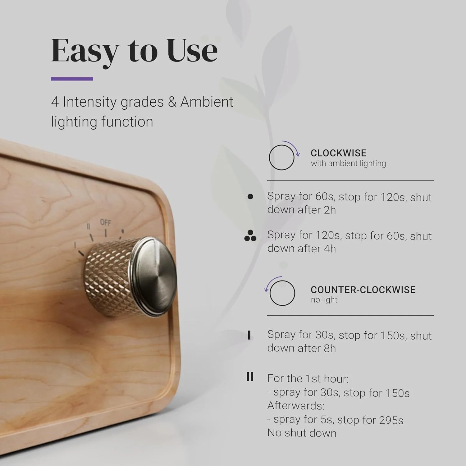 Nebulizing Essential Oil Diffuser – Battery Operated, Wood & Glass for Home & Office